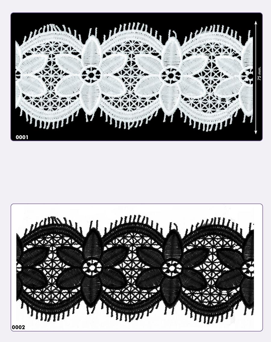 Encaje floral poliester | 1198