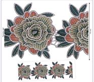 Flor en 3D tricolor | 1220