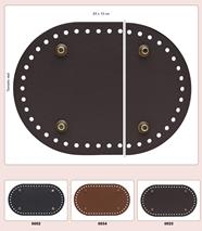 Base de bolso ovalada imitación piel | 1145