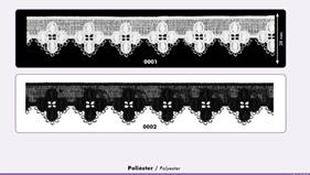 Encaje con pico de flor de poliester | 1198