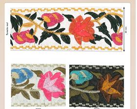 Raso con flor bordada | 1580