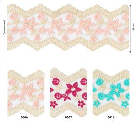 Entredós de tull con bordado. Puede tener puntilla a conjunto | 1212